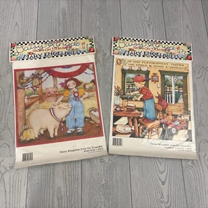 Lot 2 Vintage 1990 Mary Engelbreit Daisy Kingdom Iron On Transfers 6513 6510 - Picture 1 of 8