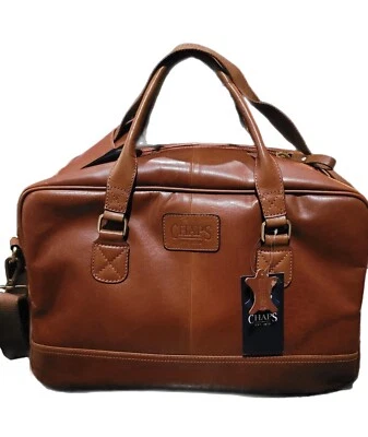 Ralph Lauren Chaps Carry On Brown Top Grain Saddle Leather Weekend Duffel - NWT - Image 1 of 4
