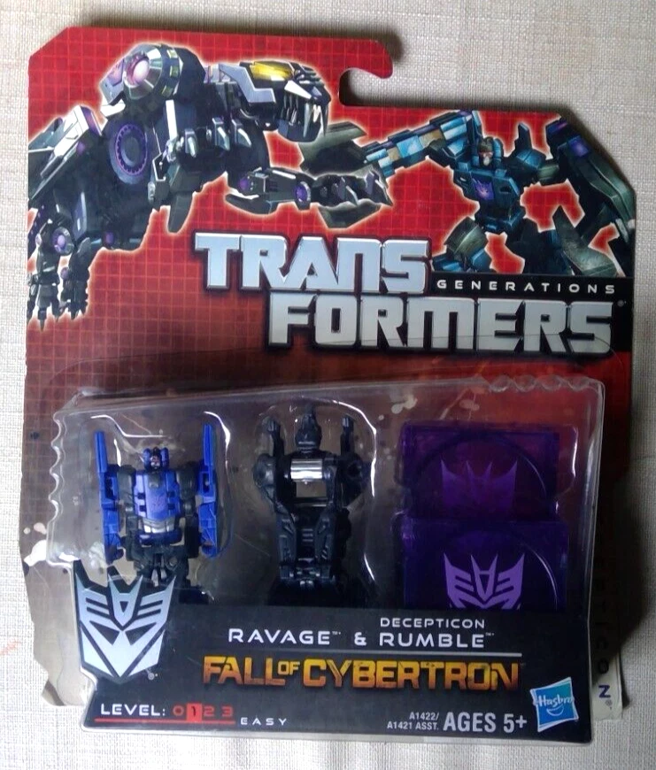 Transformers Generations Fall of Cybertron Ravage and Rumble Hasbro