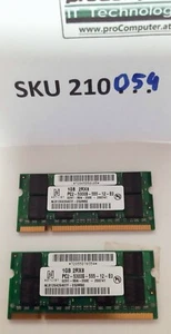 RAM / Arbeitsspeicher /Netlist / NL8126426407F-D53MSE /2x1GB /PC2 5300S / Laptop - Bild 1 von 1