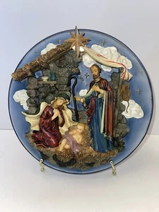 Vintage House Of Lloyd Weihnachten Around The World beleuchteter 12" Krippenteller - Bild 1 von 12