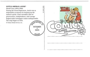 STAMP SCOTT UX230 "Little Orphan Annie" Postcard 1995 FDC 20 CENT - Picture 1 of 2