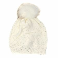 NEW Womens Winter Oversize Cable Knit Beanie Hat Large Pom Pom Warm Fur Lined