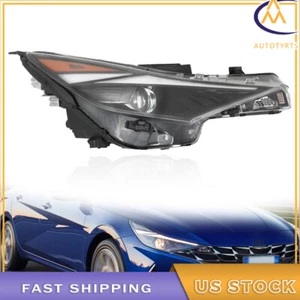 Right Side Headlamps Headlights For 2021-2022 Hyundai Elantra Halogen w/LED DRL - Picture 1 of 8