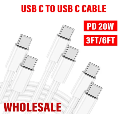 Wholesale PD20W USB C to USB-C Cable Fast Charge Cord for Iphone 15 Samsung - Image 1 of 4