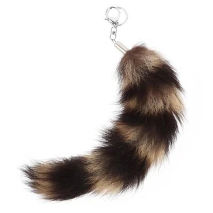 Racoon Tail Key Chain Car Key Chains Women Fuzzy Keychain Cute Bag Charms Rac... - Picture 1 of 9