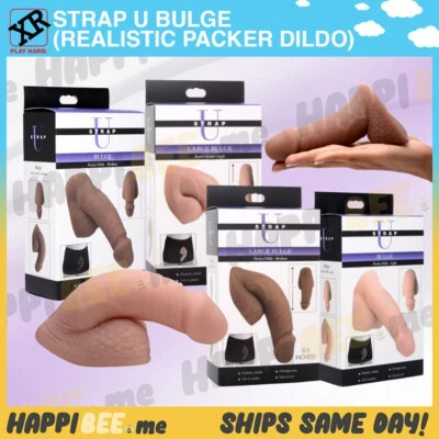 STRAP U Bulge Packer Gear Dildo🍯Realistic Limpy Penis FTM Adult Penis Extender - Image 1 of 4