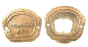 VINTAGE ATWATER KENT 427 PARTE:...2 FACCETTE IN OTTONE con UNGHIE ORIGINALI - Foto 1 di 2