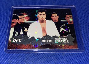 2009 UFC #1 Royce Gracie NM-MT in sparkle sleeve & Toploader
