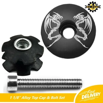 DRAGON TOP CAP 1 1/8” + Star Fangled Nut + Headset Stem Bolt Set Bikes & Cycles - Image 1 of 3