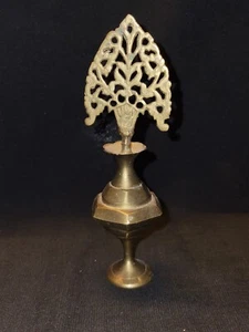 ANTIQUE ISLAMIC INDIAN ETHNIC BRASS SURMA BOTTLE KOHL CONTAINER EYELYNER POWDER - Picture 1 of 7