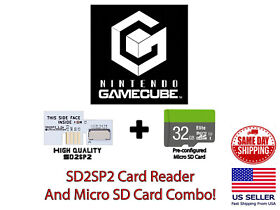 Nintendo GameCube SD2SP2 32GB MICRO SD Card Adapter Game Cube Serial Port 2 