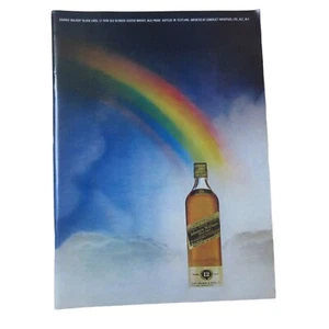 Whisky escocés negro Johnnie Walker 1972 - anuncio impreso vintage - Imagen 1 de 3