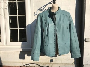 Karen Millen Blue Leather Outer Shell 