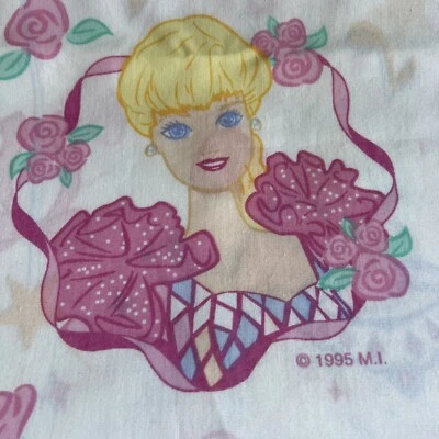 De Colección Barbie Sábana Superior Plana 1995 Bailarina Floral Niña Talla Doble Buen Estado Foto 1 de 4