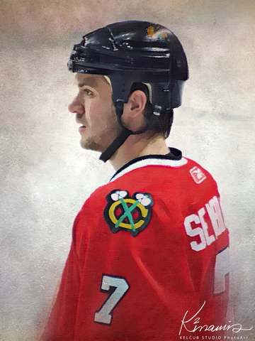 BRENT SEABROOK Chicago Blackhawks ORIGINAL OIL STYLE Varied Size Stanley Cup Cover