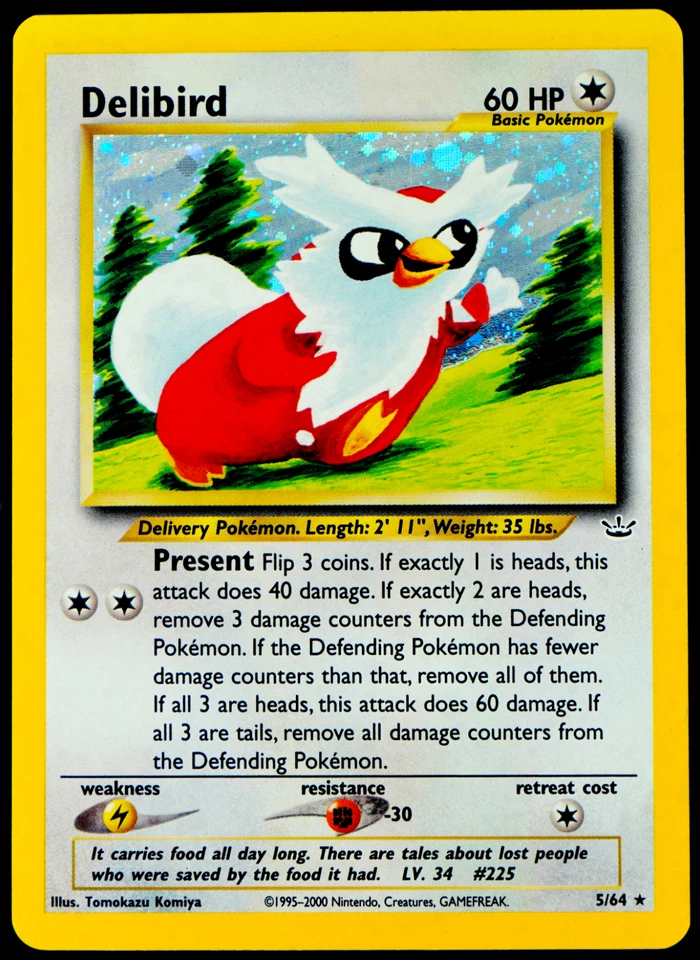Pokemon Delibird / Botogel #5 / Neo Revelation Englisch Holo - Bild 1 von 4