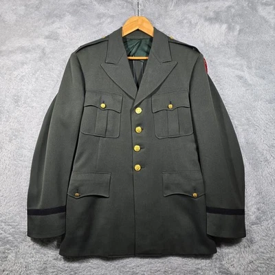 De colección Ejército de Estados Unidos Verde Vestido Uniforme Chaqueta Abrigo Botones Dorados Ropa de Hombre Foto 1 de 4