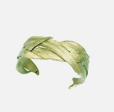 Puño de bronce MICHAEL MICHAUD "Hoja larga de eucalipto" 7102 Foto 1 de 2