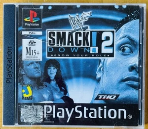 PS1 Game WWE Smackdown 2 Know Your Role Rare Sony PlayStation With Manual. Good - Picture 1 of 8
