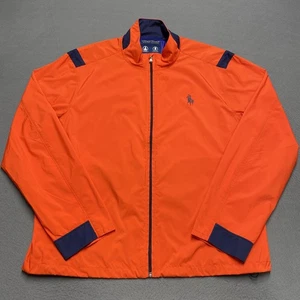 Polo Golf Ralph Lauren Jacke Herren XL Orange Navy Packbar Wasser Windabweisend - Bild 1 von 10