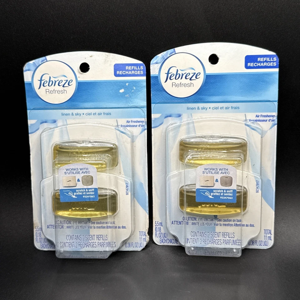 2 packs Febreze Refresh Linen & Sky Air Freshener Set & Refresh Scent 2 Refills - Image 1 of 4