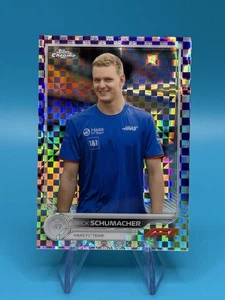 2022 Topps Chrome Mick Schumacher /199 Purple Checker Flag Haas F1 #71 - Picture 1 of 3