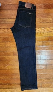 Volcom Men's Solver Modern Straight Stretch Denim Blue Jeans Dark Wash 34x31  - Picture 1 of 5