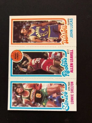 1980-81 Topps #96 / 104 / 231 Shelton / Leavell / Lucas BASKETBALL Sonics - Image 1 of 2