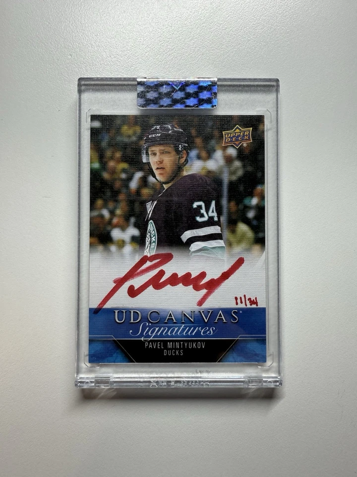 PAVEL MINTYUKOV 2023-24 CLEAR CUT CANVAS AUTO RED INK /34 - Image 1 of 2