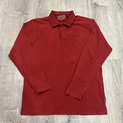 Polo vintage MARLBORO CLASSICS para hombre rojo manga larga logotipo talla grande  Foto 1 de 4