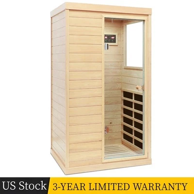 for clin39 Indoor Far Infrared Sauna Room Ceramic Heat Detox Therapy 1050W - Image 1 of 4
