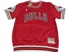 New 1987-1988 Chicago Bulls Mens Mitchell & Ness Shooting Shirt Jersey - Picture 1 of 7