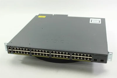 Cisco Catalyst WS-C2960XR-48FPD-I 48-Port Switch w/ Dual 1025W PSU, Stack & Ears - Image 1 of 4