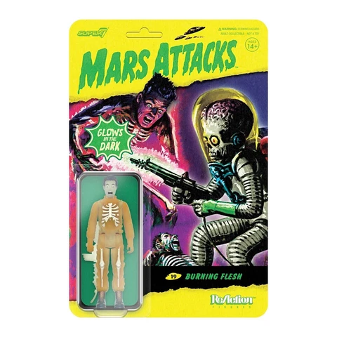 Burning Flash Mars Attacks Glows in Dark Super7 Reaction Figure Cover