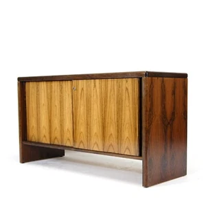Retro Vintage Danish Office Cabinet Sideboard Mid Century Modern Rosewood 1970s - Picture 1 of 1
