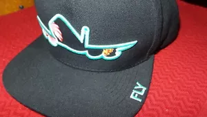 "FLY SOCIETY" HAT FLY BLACK & TEAL !! 41 - Picture 1 of 7