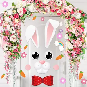 40 PCS Happy Easter Door Stickers Decor Easter Bunny Egg Door Stickers Easter De - Picture 1 of 12