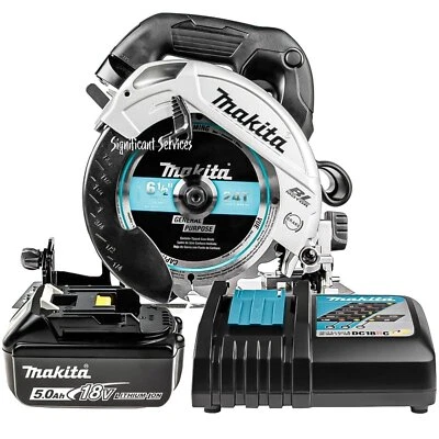Makita XSH04ZB 18V LXT Cordless Sub-Compact 6-1/2” Circular Saw 5.0 Battery Kit - Image 1 of 4