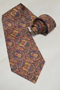 Cravatta di seta Yves Saint Laurent paisley floreale - Foto 1 di 6