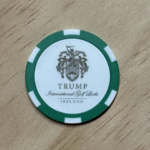 Eslabones de golf Trump Doonbeg Irlanda - fichas de póker pelota de golf marcador club campo - Imagen 1 de 1