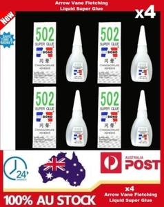 4 x Arrow Vane Adhesive Bond Fletching Glue wood,rubber,glass,metals,leather - Foto 1 di 12