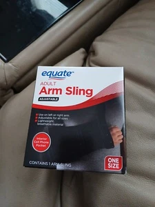 EQUATE Adult Adjustable Arm Sling Left/Right Arm Breathable One Size Cell Pocket - Picture 1 of 2