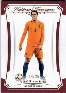 PANINI NATIONAL TREASURES 2018 VIRGIL VAN DIJK /25 NETHERLANDS LIVERPOOL NR MINT - Bild 1 von 2
