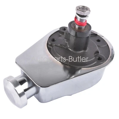 For Chevy Ford GM Chrysler P Series Power Steering Pump Keyway Style Chrome - Image 1 of 4