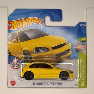 Hot Wheels Mattel 2022 '99 Honda Civic Type R 125/250 HW Hatchbacks 5/5 - Foto 1 di 1