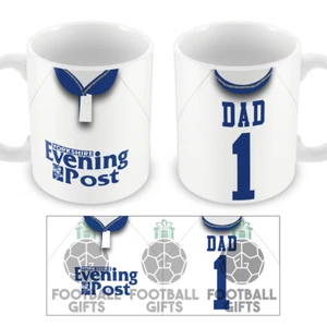 No.1 Dad Leeds Retro Home 1992 Shirt Mug Cup Fathers Day Great Gift Dad Mug Utd - Picture 1 of 1