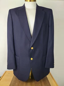 Blazer de Burberrys Talla 44R** Regular Azul Dos Botones Dorados Lana Abrigo Deportivo Chaqueta - Imagen 1 de 21