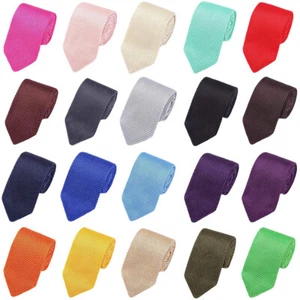 Men Solid Candy Color Knitted Crochet 7CM Necktie Wedding Party Business Tie - Picture 1 of 31