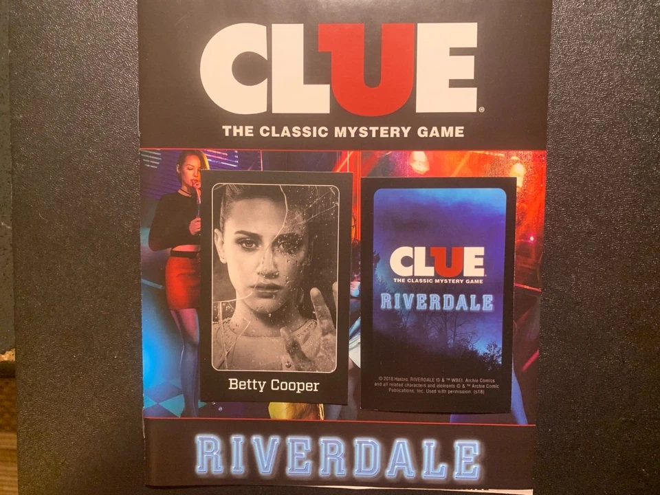 CLUE RIVERDALE  Betty Cooper   Suspect Who Card  GAME REPLACEMNT 2018 Hasbro - Image 1 of 2